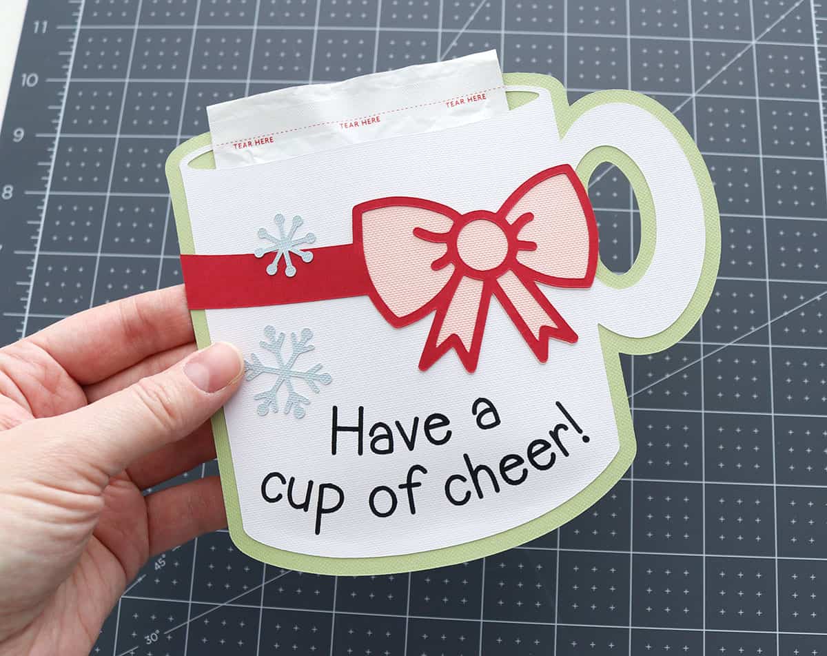diy hot chocolate gift from cardstock